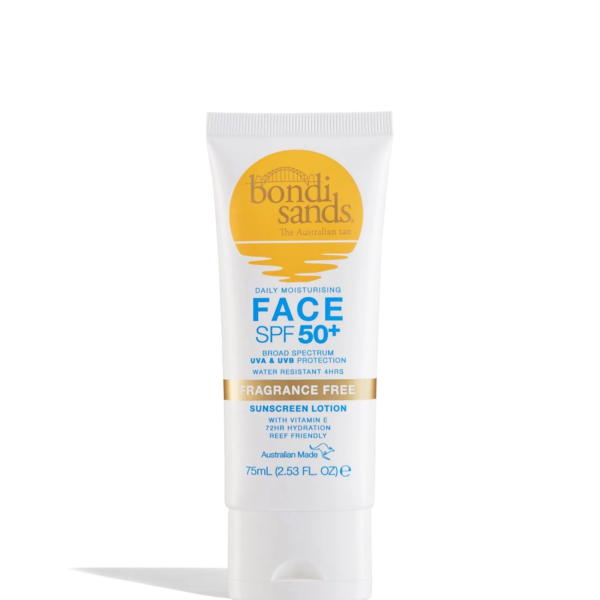 Bondi Sands Sunscreen Lotion Face SPF 50+ Fragrance Free 75ml